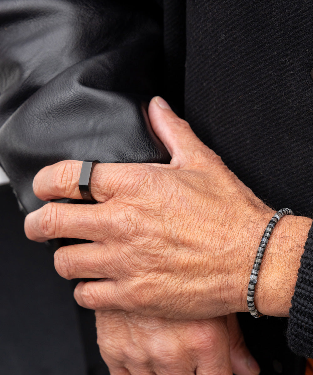 Signet Ring 6mm Slim Black | Black