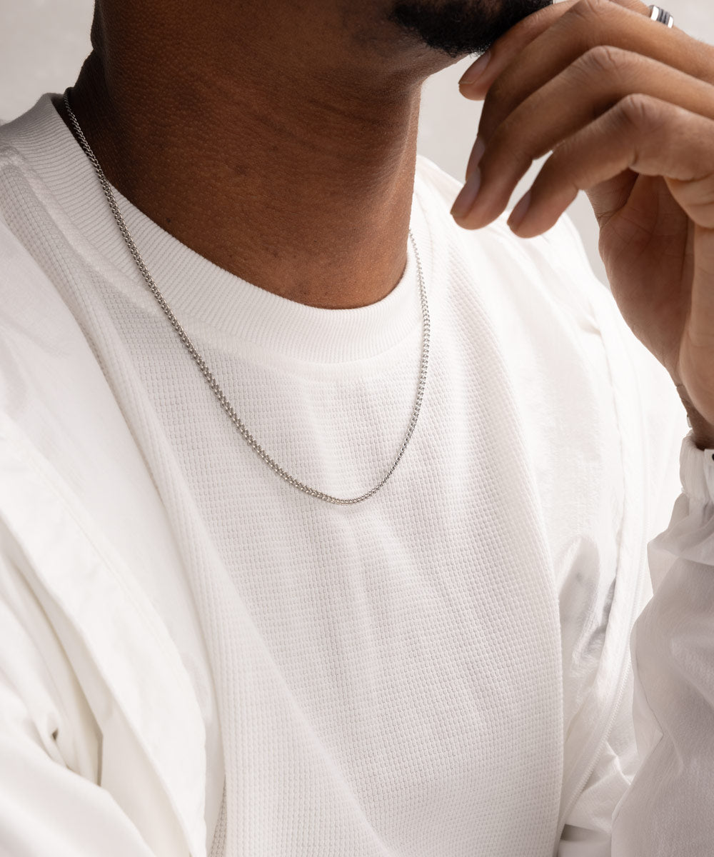 Curb Chain Necklace Silver – Pig & Hen