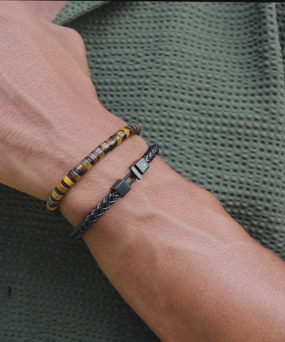Brontide 6mm Adjustable Tiger Eye | Black